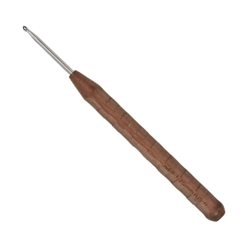 addi Walnuss Häkelnadel 16 cm 3,75 mm