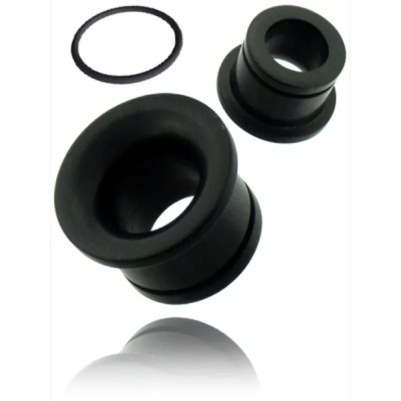 Holztunnel Eisenholz Gummiring schwarz single flared handgeschnitzt Tribal Holz Tunnel Plug