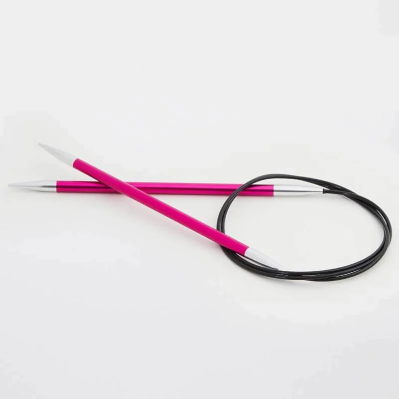 KnitPro Rundstricknadel ZING 5,00 mm 120 cm rubin
