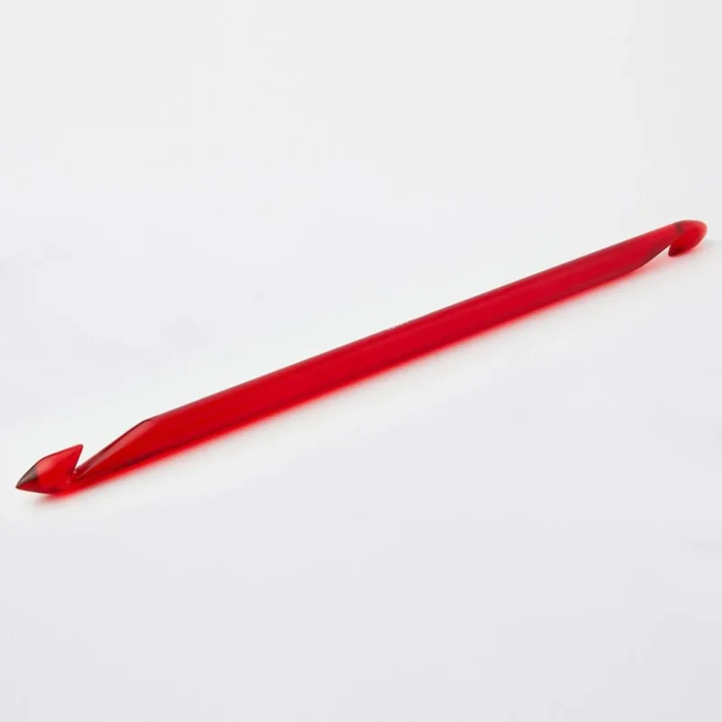 KnitPro Tunesische Häkelnadel TRENDZ 12,0 mm 30 cm rot