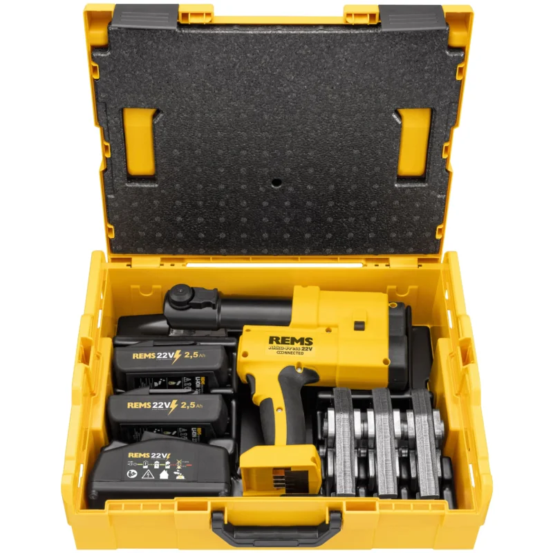 REMS - Akku-Press 22V Connected Set M 15+18+22 L-Boxx +Akku 2,5 Ah 576043 R220
