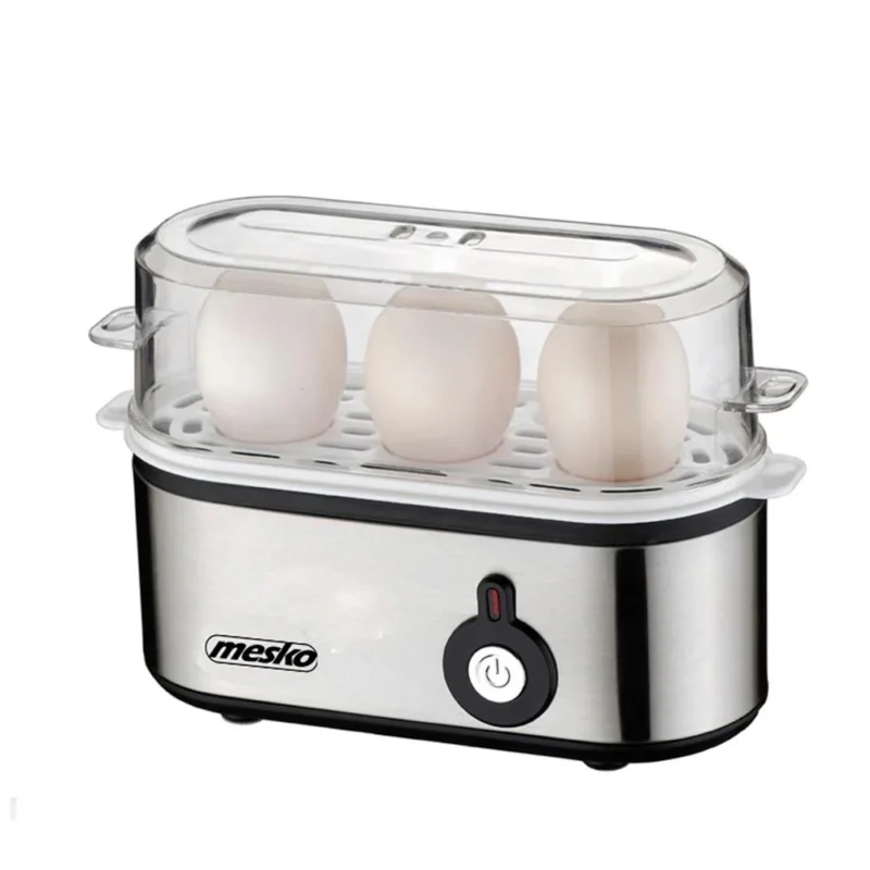 Mesko MS 4485 Eierkocher für 1–3 Eier Silber Schwarz