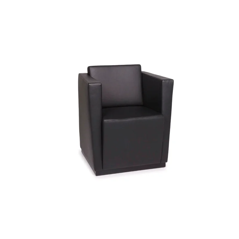 Walter Knoll Elton 406 Leder Sessel Schwarz #12028