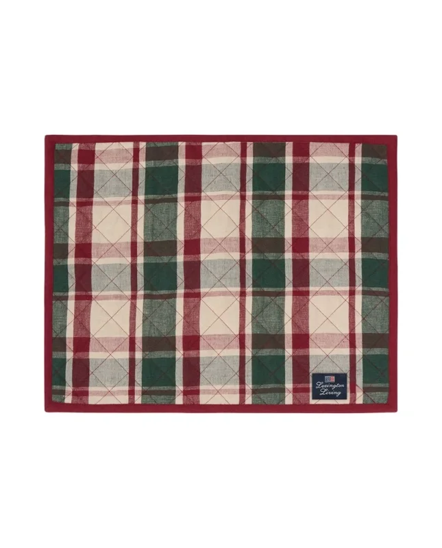 Lexington Quilted Checked Linen/Cotton Tischset