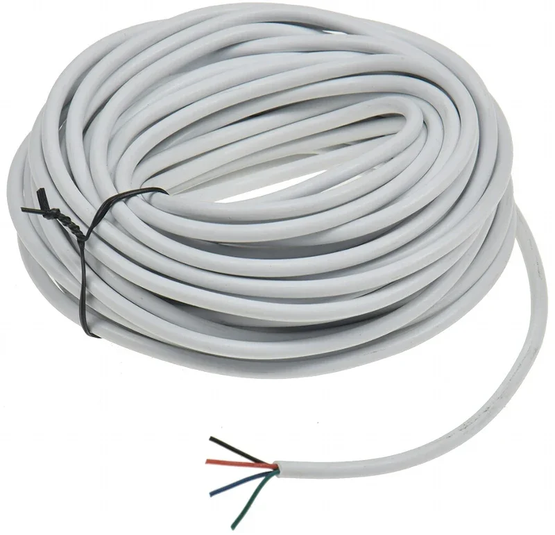 Kabel für RGB LED-Stripes, 3,5mm 10m, 4 adrig-rot-grün-blau-schwarz, rund