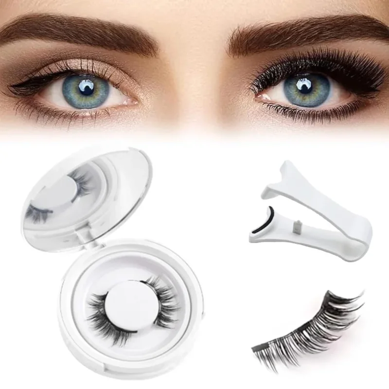 Sandsberg | Magnetisches Wimpernset | Wiederverwendbar ohne Kleber, mit Pinzette | Schwarz
