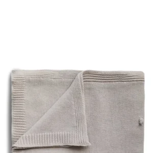 Strick-Babydecke 'Dots Off-White Melange'