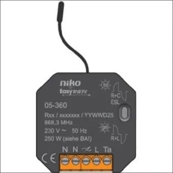 NIKO 05-360 Radiofrequent ontvanger Schalterprogramm