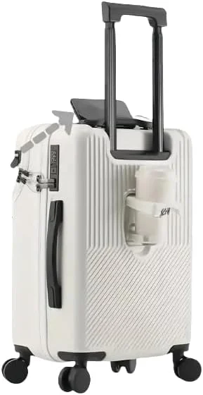 Hartschalen-Handgepäck mit Becherhalter, USB-Anschluss und TSA-Schloss