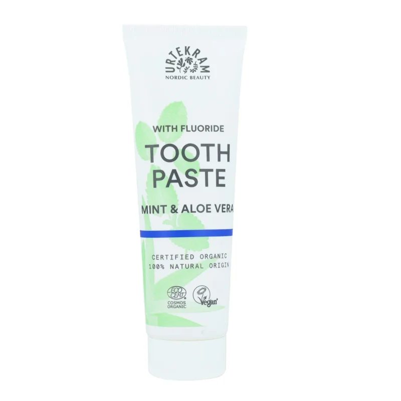 Dentífrico Menta con Flúor orgánico Urtekram 75 ml