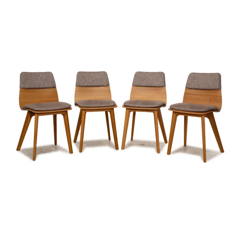 4er Garnitur Zeitraum Morph Holz Stuhl Braun Esszimmer