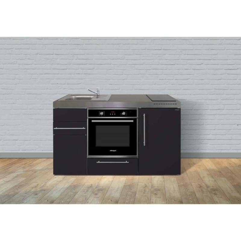 Stengel - Mini-Küche Miniküche Premiumline MPBSM150BOGKFreBliS Schwarz matt