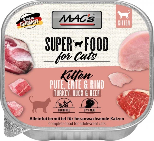 Mac´s Cat Schalen Kitten Pute+Ente+Rind