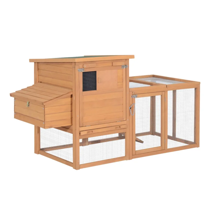easycomfort easycomfort pollaio da giardino gabbie per galline da esterno con zona di corsa e nido in legno 19081103cm