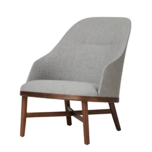 Bund Lounge-Sessel, Walnuss, Melange Nap 111 von Stellar Works