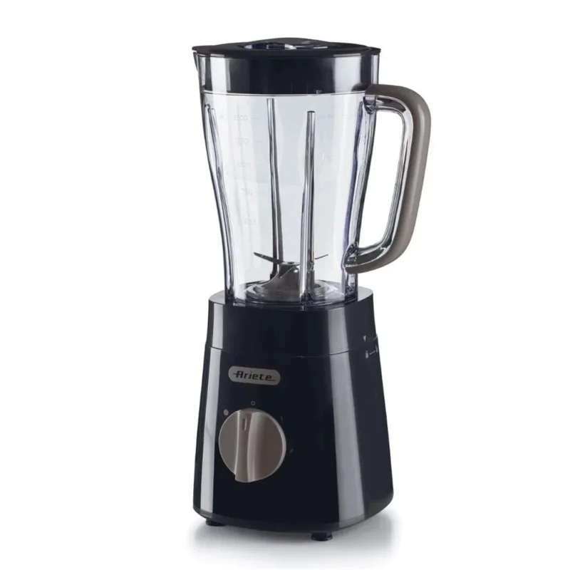 Ariete Breakfast Standmixer, Dunkelgrau, 1,5L Mixer mit Ice Crush Funktion, Klassisches Design