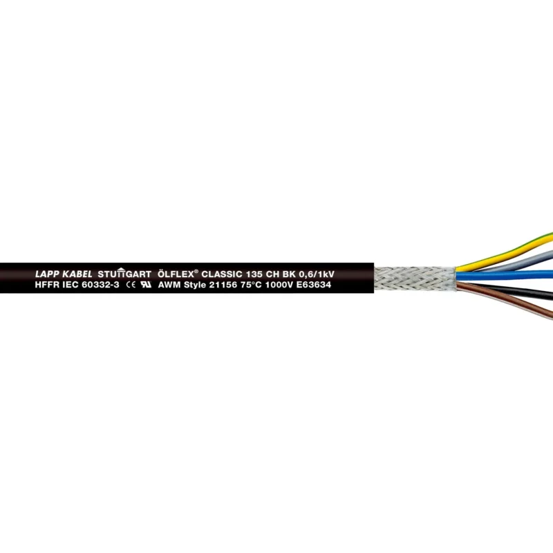 Lapp Kabel&Leitung - Energiekabel >= 1 kV, für ortsveränderlichen Einsatz ÖLFLEX CLASSIC 128 CH BK 1123568 0,6/1 KV 5G1,5