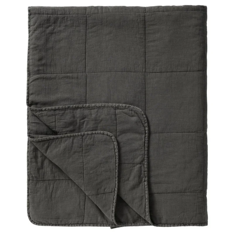 Ib Laursen - Vintage Bettdecke doppelt Thunder Grey 240x240 cm