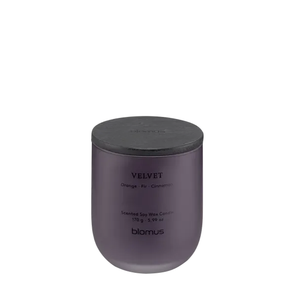 blomus TUOKSU Duftkerze Velvet – Glas & MDF