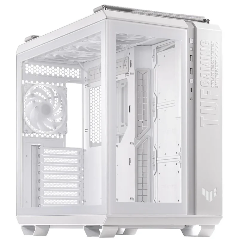 ASUS TUF Gaming GT502 PLUS TG White modulares Zweikammer PC Gehäuse