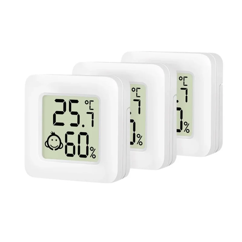 LogiLink Thermo Hygrometer flach 3er Set mit Komfortanzeige