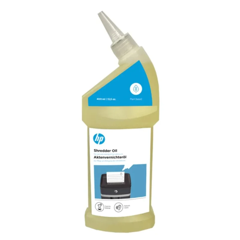 HP Aktenvernichter Öl 400 ml pflanzlicher Schmierstoff für Shredderpflege