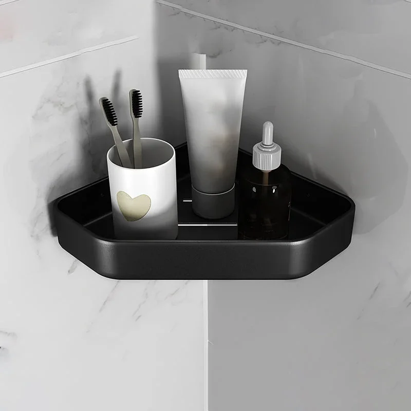 Matt schwarze Badezimmerzubehörset Modern anti-rust 1/2/3-teiliges Badezimmerregal