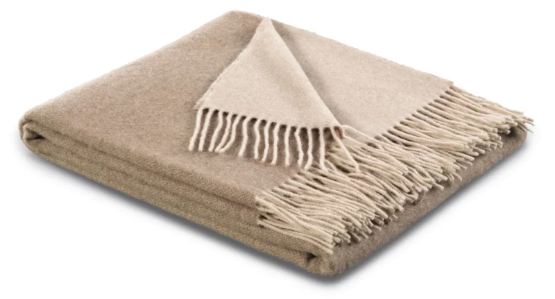 Biederlack Kaschmirplaid 130x170 natur-sand