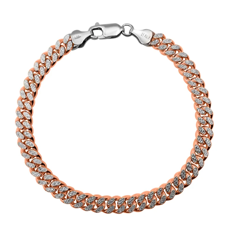 Italienisches 925 Silber rosévergoldet Kette, ca. 50 cm, ca. 46,98g