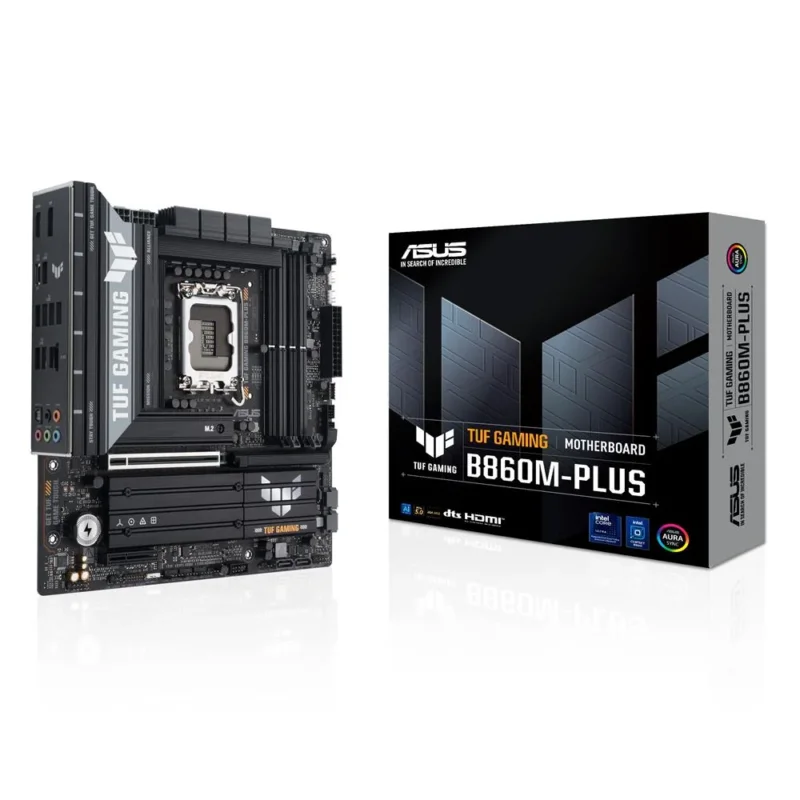 ASUS TUF Gaming B860M-PLUS Mainboard LGA 1851 mATX DDR5 PCIe 5.0 Aura Sync