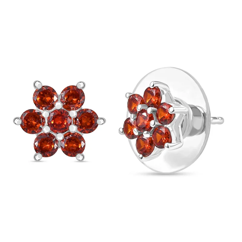 Lustro Stella Roter Zirkonia Ohrringe 925 Silber