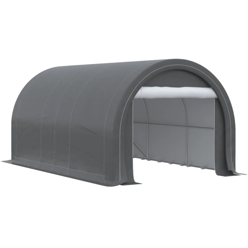 easycomfort easycomfort tendone da giardino per auto e attrezzi con ingresso a cerniera picchetti e funi 500x300x240 cm