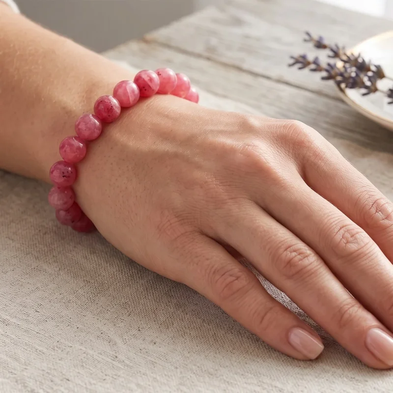 Sakura Rhodochrosit Armband 18 cm ca. 130.00 ct