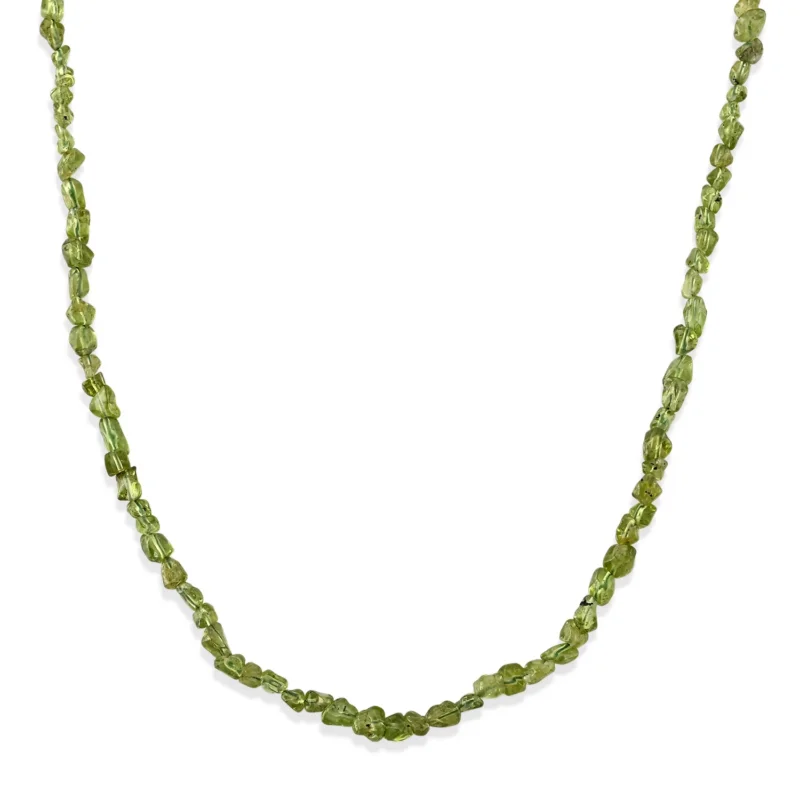 Natürliche Peridot Halskette, ca. 45 cm 316L Edelstahl ca. 90.00 ct