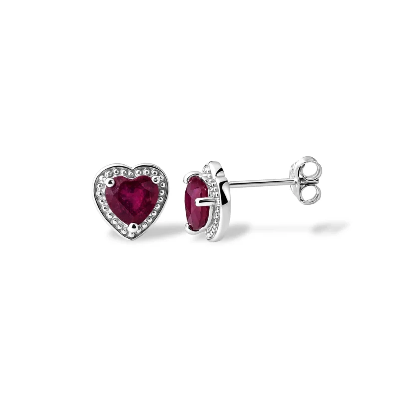 D'Joy Afrikanischer Rubin (Fissure gefüllt) Ohrringe 925 Silber Rhodiniert ca. 2.23 ct