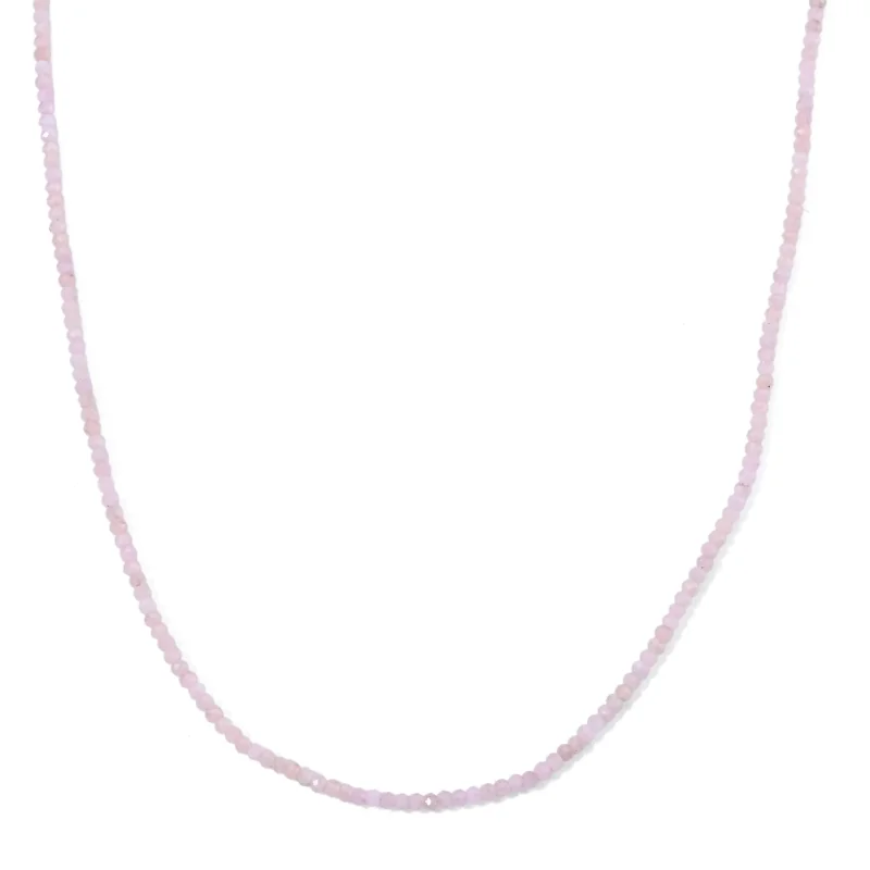Rosa Morganit Halskette ca. 45 cm 316L Edelstahl (10-15 Werktage Lieferzeit) ca. 36,00 ct.