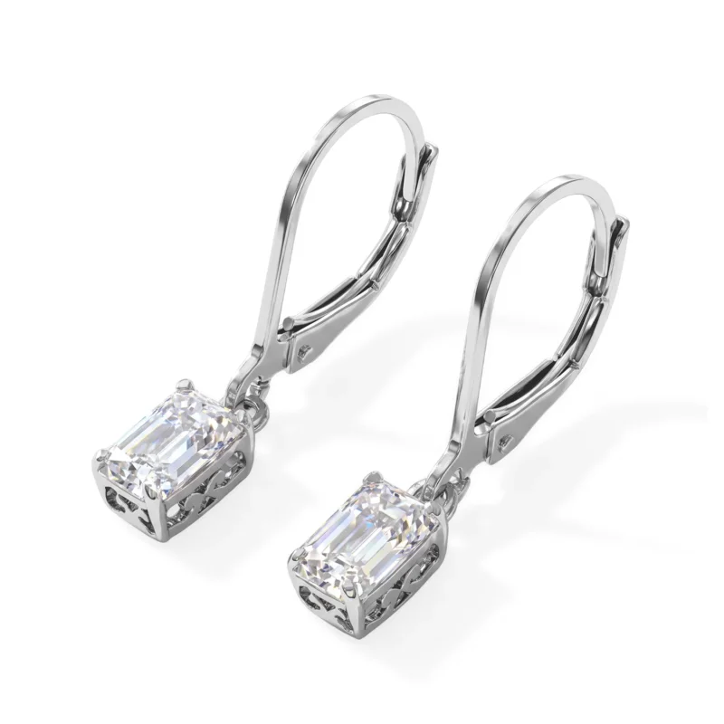 D'Joy Moissanit Ohrringe, 925 Silber rhodiniert - 1,30 ct.