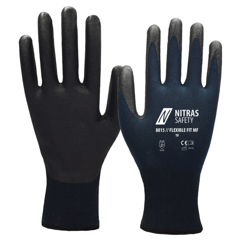 NITRAS FLEXIBLE FIT MF, Montagehandschuhe, dunkelblau / schwarz