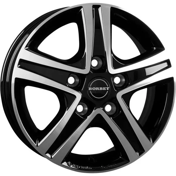 Aluminiumfelge Borbet CWD, black polished glossy, 16" für Fiat Ducato mit Heavy-Chassis ab Bj. 2006/07