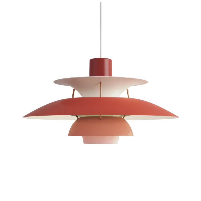 PH 5 Pendelleuchte, Hues of red von Poul Henningsen