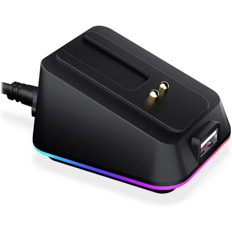 ENDORFY Maus Ladestation Mouse Dock Kompatibel LIV Wireless Gaming Maus, RGB, Schwarz