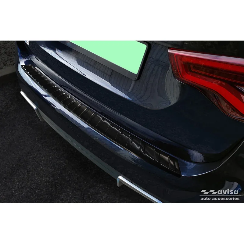 Avisa, Schwarz Edelstahl Heckstoßstangenschutz passend für BMW iX3 (G08) 2020- Ribs