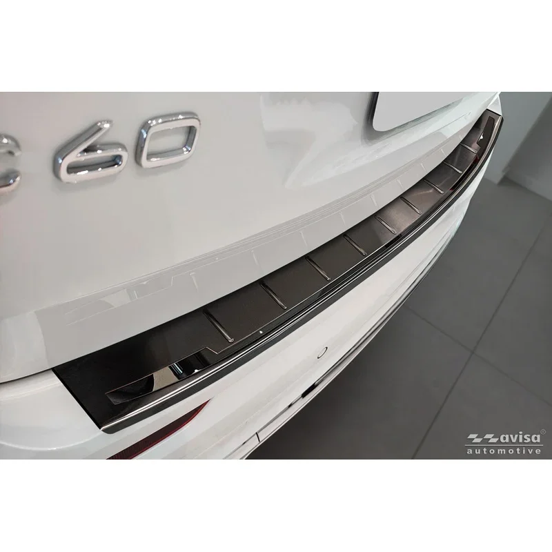 Avisa, Heckstoßstangenschutz, 'Shadow Premium', passt zu Volvo XC60 II (2017-2021) & Facelift 2021 - inkl. R-Design & Plug-in-Hybrid - Schwarz / Hochglanzschwarz