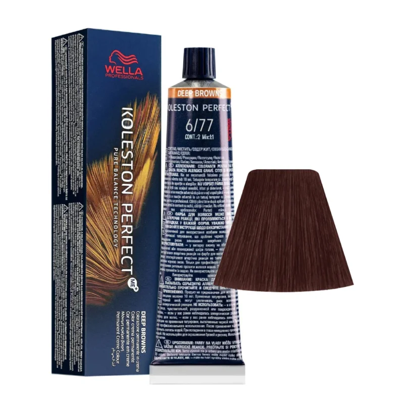 Wella Koleston Perfect Me+ Deep Browns 6/77 Biondo Scuro Sabbia Intenso 60ml - colorazione permanente