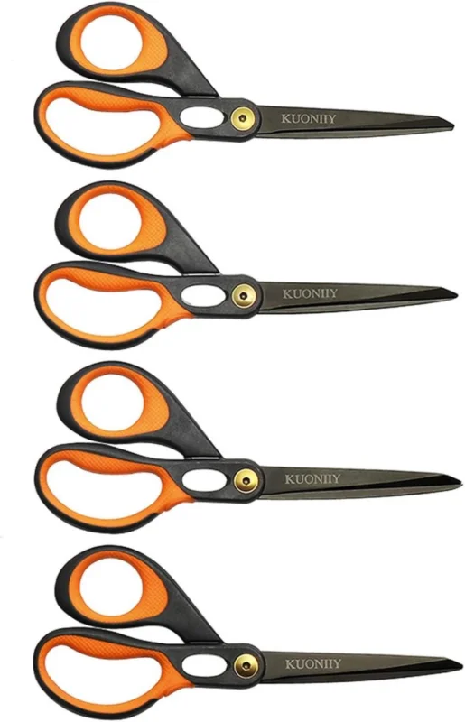 Titan Scheren 4er Pack 20,3 cm Multifunktionale Set Schwarz Gelb