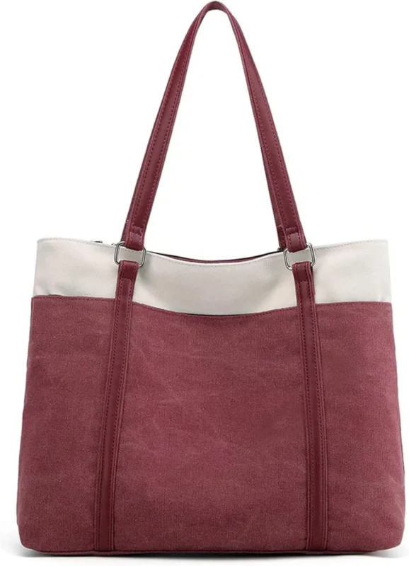 Damen Handtasche Canvas Schultertasche Casual Groß Shopper Elegant