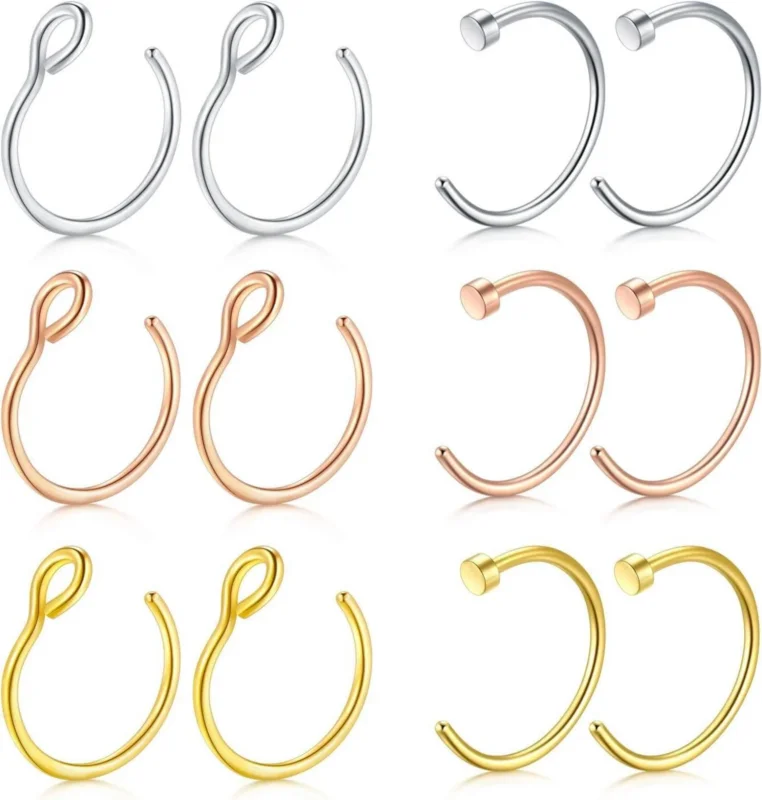 Nasenpiercings Fake Ring Lippe Chirurgenstahl 20G 8mm