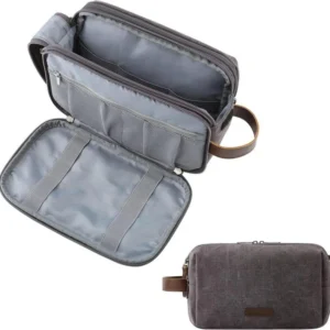 Kulturtasche für Herren mit separatem Fach, großes