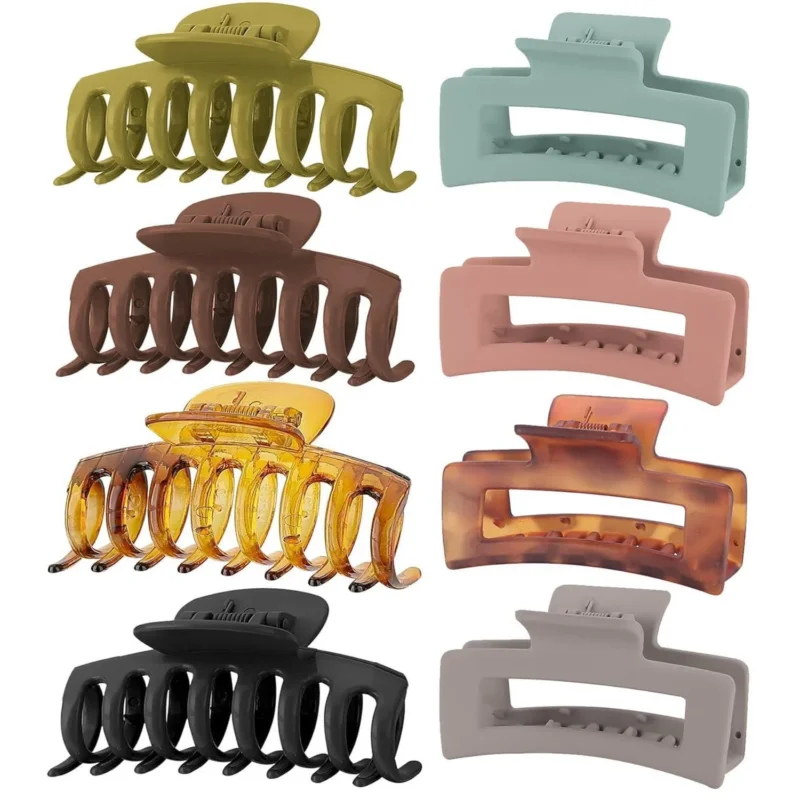 Haarklammer 8 Stück 8cm dickes Haar Rutschfestes Jaw Clips