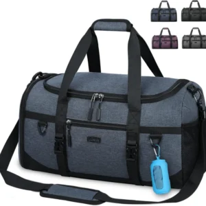 Sporttasche 55L Wasserdicht mit Schuhfach Nassfach Blau